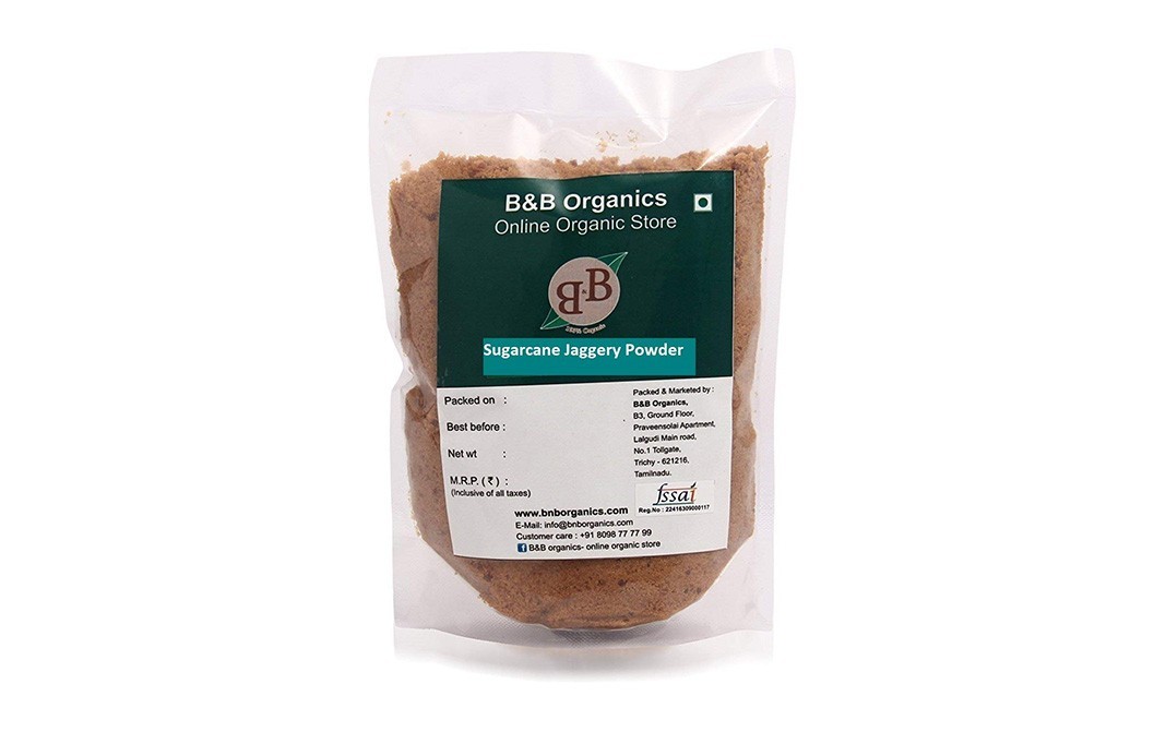 B&B Organics Sugarcane jaggery Powder    Pack  15 kilogram